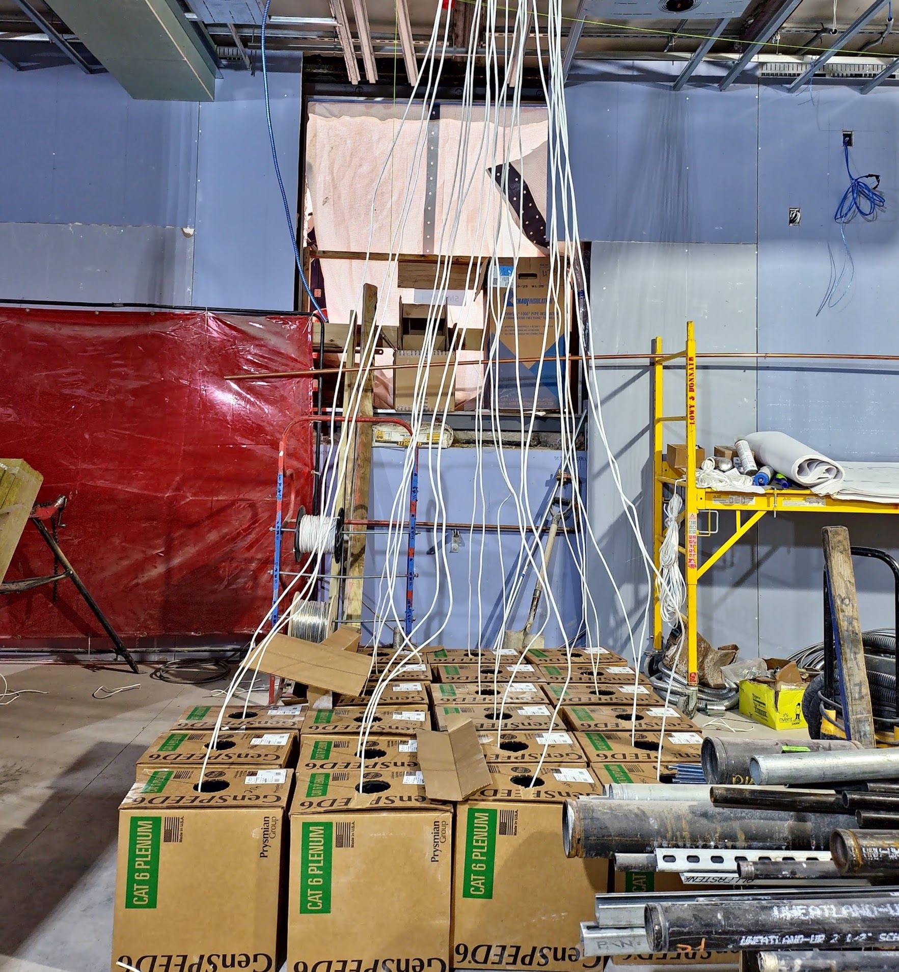 Library cabling deployment
